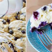 Blueberry Biscuits with Almond Glaze, GF